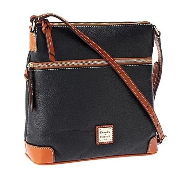 Dooney & Bourke Pebble Leather Crossbody Black,Bag - Picture 1 of 7